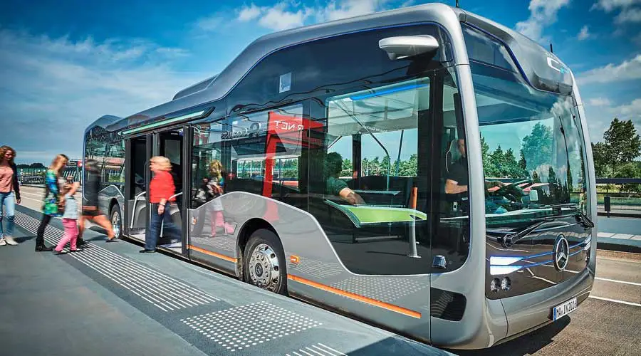 Mercedes Benz future bus side view