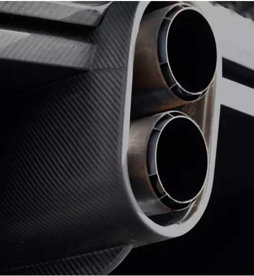 Dual exhaust pipes